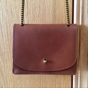 Madewell the chain crossbody bag English saddle